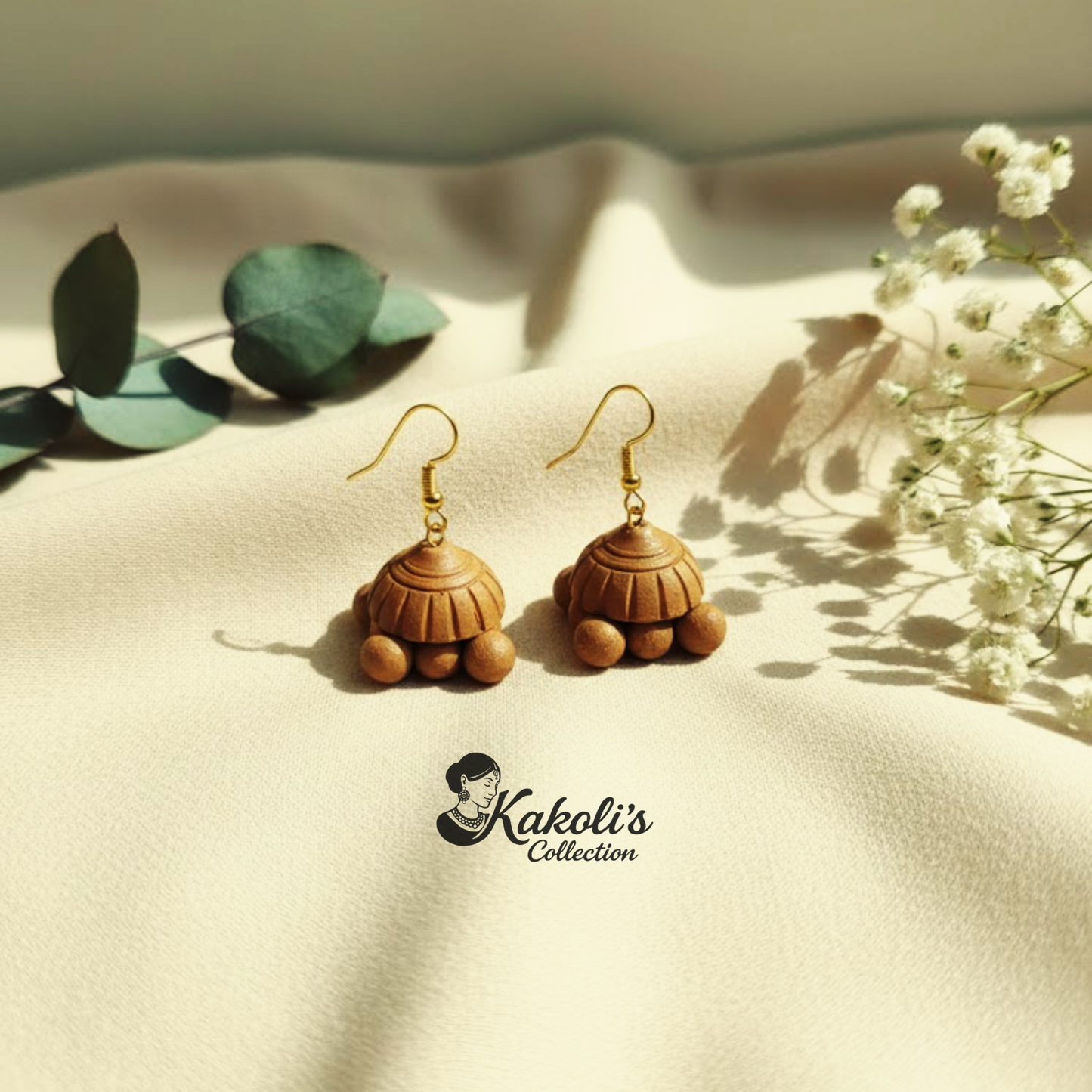 DIY Unpainted Base Terracotta Jhumka Earrings