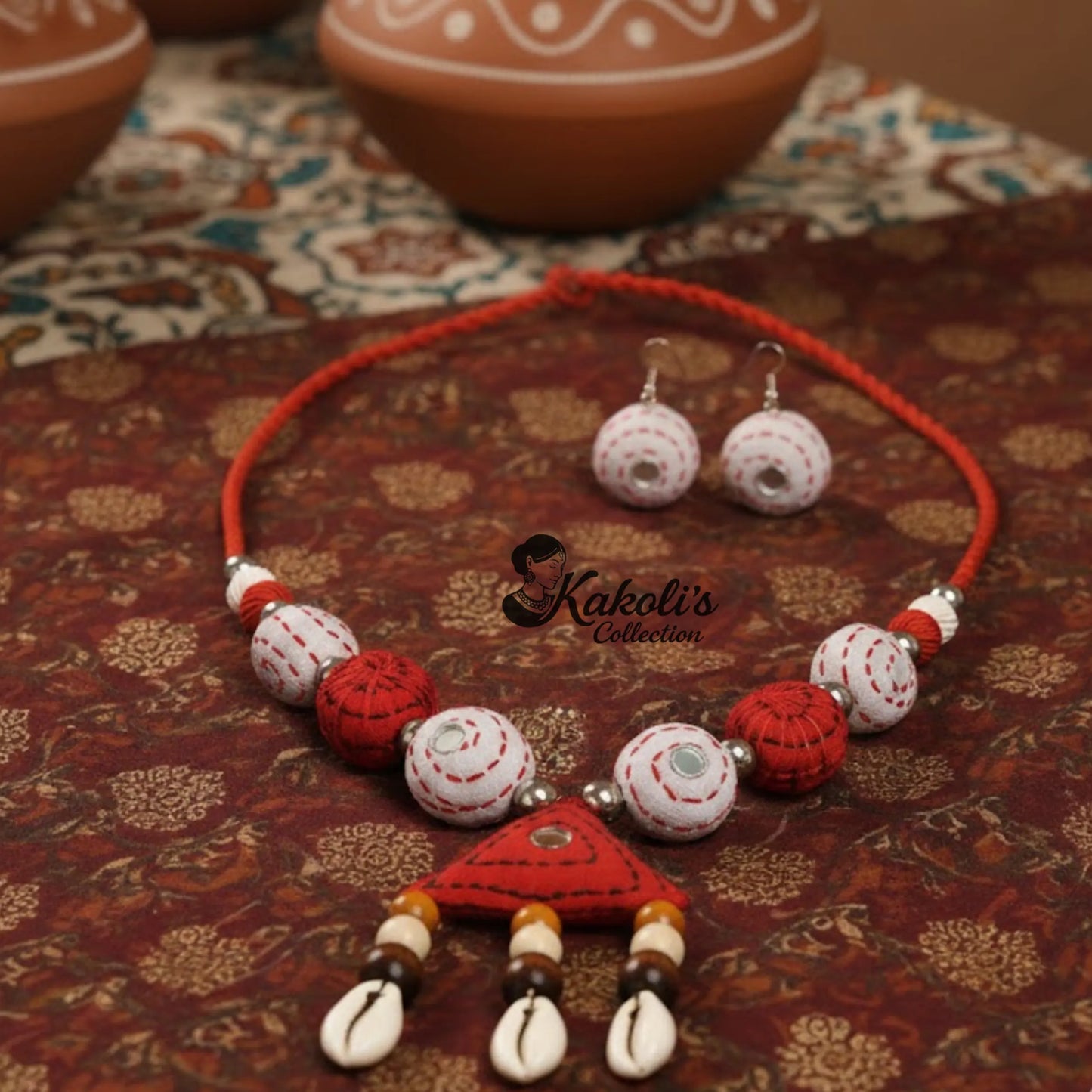Ranga Dhaga Folk Fabric Jewellery Set
