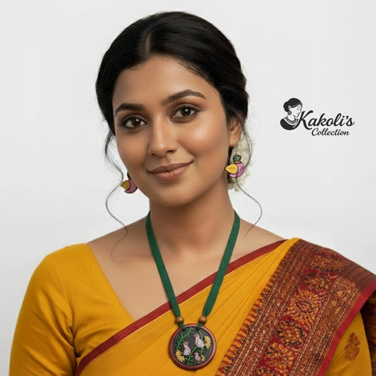 Raga Birds of Paradise Terracotta Jewelry Set