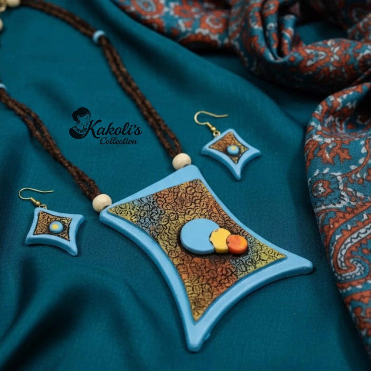 Enchanted Arch Terracotta Necklace & Earrings Set