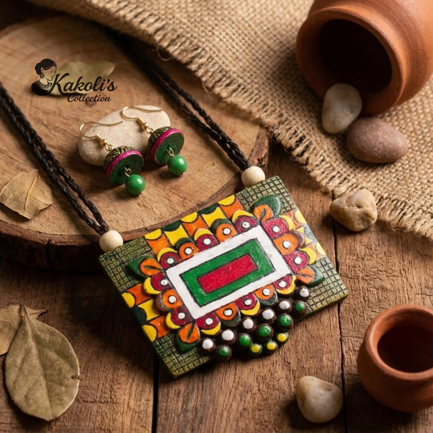 Tribal Mosaic Symphony Necklace & Earrings Set