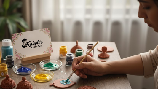 Unleash Your Inner Artist: Paint Your Own Terracotta Jewellery with Kakoli's Collection!
