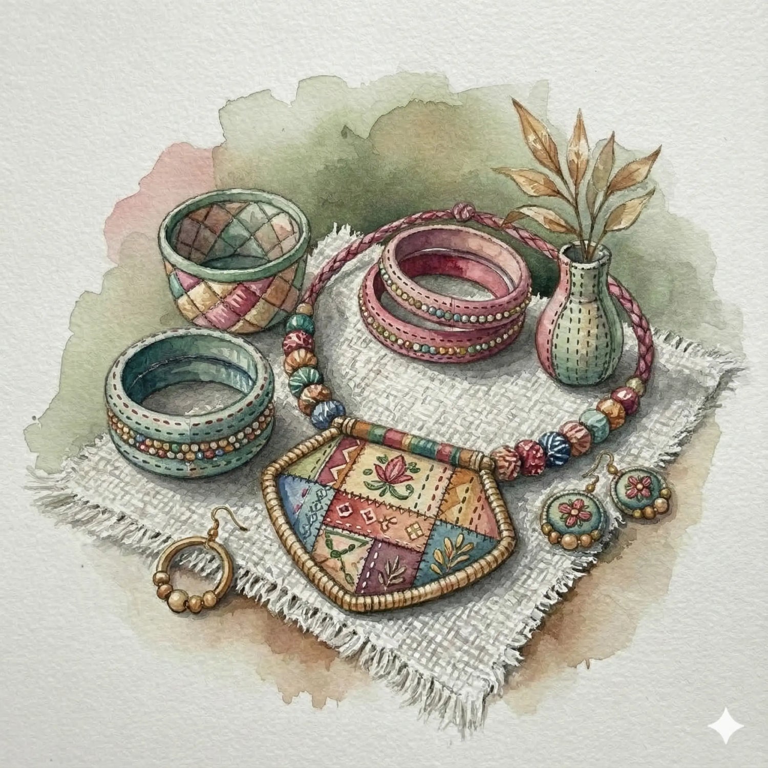 Fabric and Handmade Jewellery