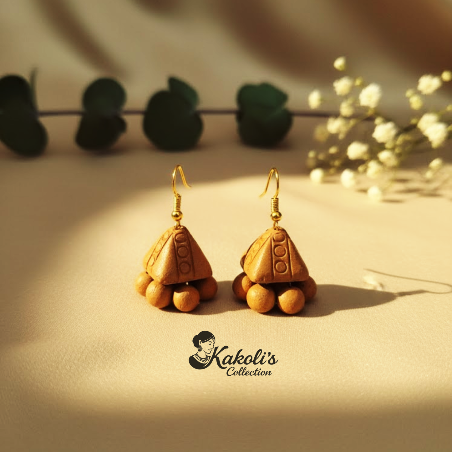 DIY Unpainted Base Terracotta Jhumka Earrings