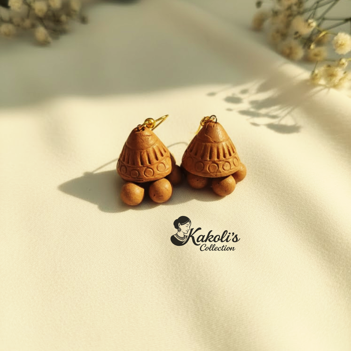 DIY Unpainted Base Terracotta Jhumka Earrings