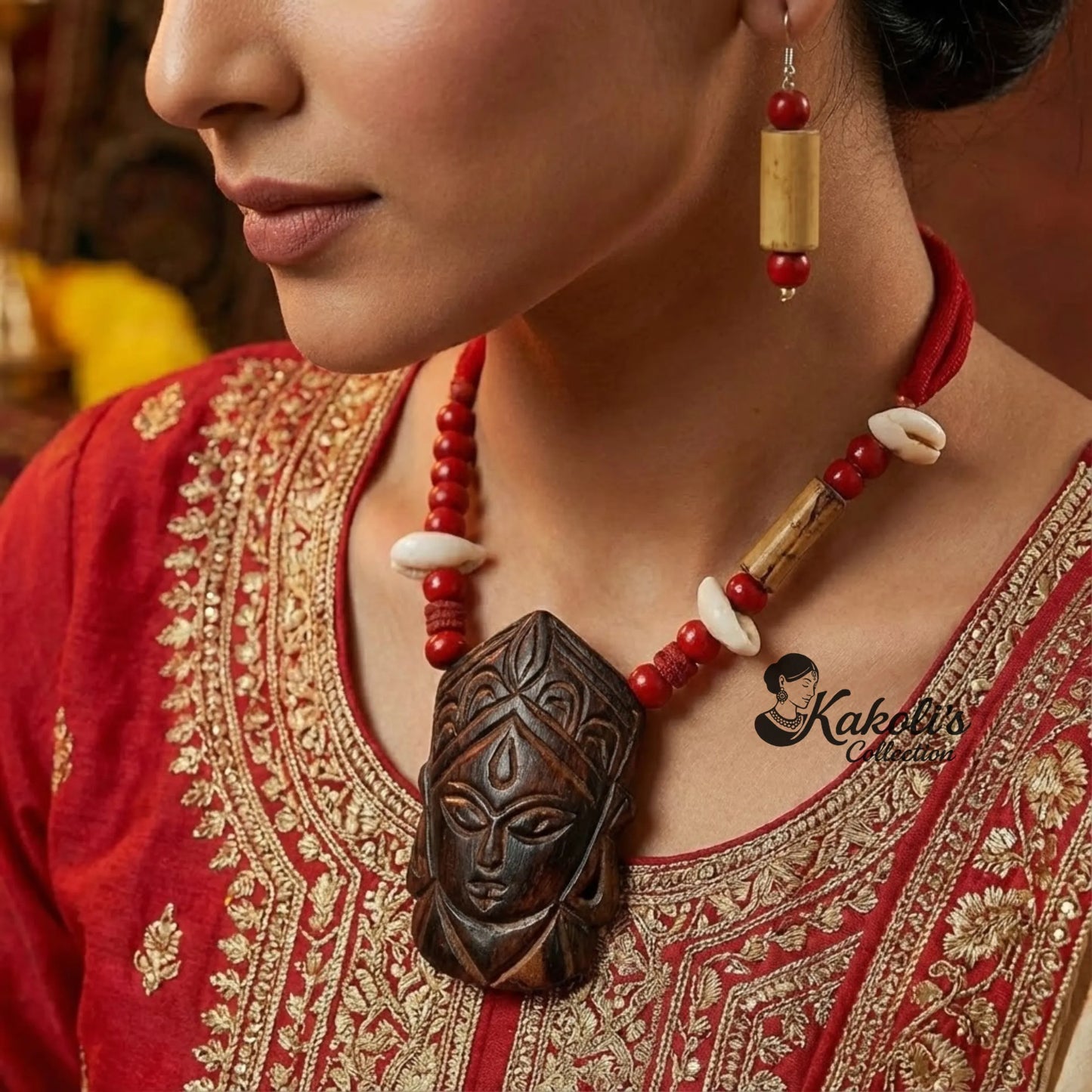Durga Vanadevi Bamboo Necklace Set
