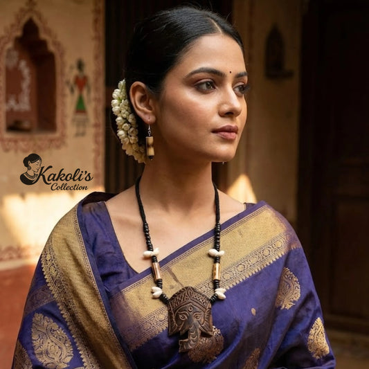 Forest Ganesha Bamboo Necklace Set