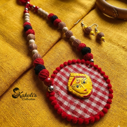 Shubho Durga Mixed-Media Necklace & Earrings Set