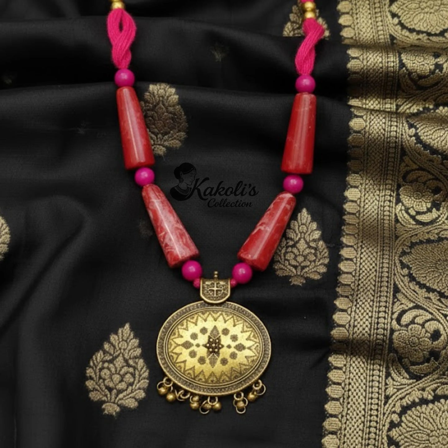 Dokra Royale Polymer & Metal Necklace Set