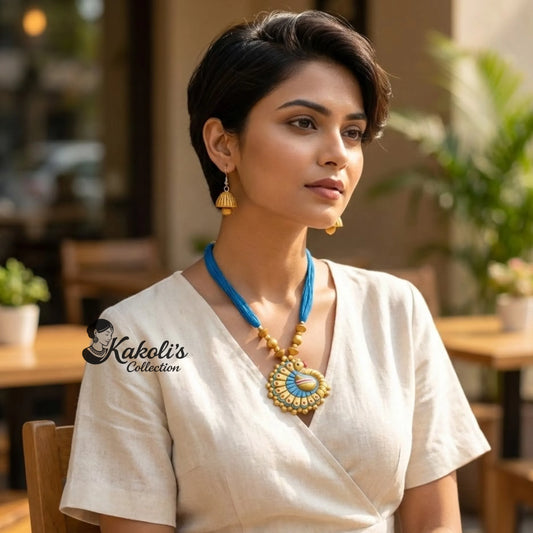 Cafe Halo Terracotta Necklace & Earrings Set