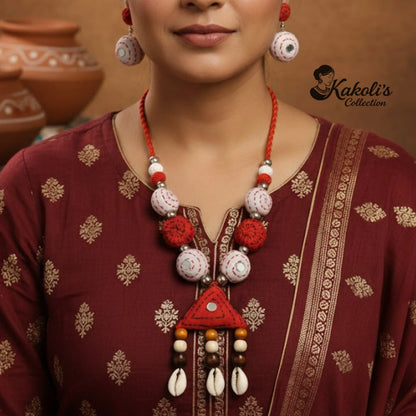 Ranga Dhaga Folk Fabric Jewellery Set