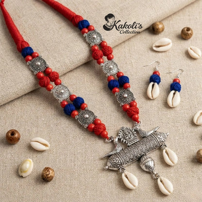 Ocean Raga Oxidised Cowrie Fabric Set