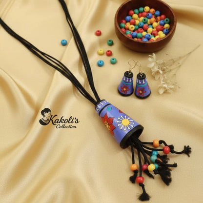 Festive Bell Terracotta Necklace & Earrings Set