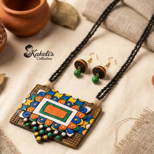 Tribal Mosaic Symphony Necklace & Earrings Set