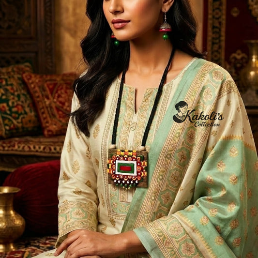 Tribal Mosaic Symphony Necklace & Earrings Set