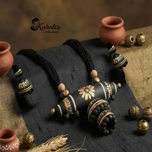 Temple Bell Echo Terracotta Necklace Set